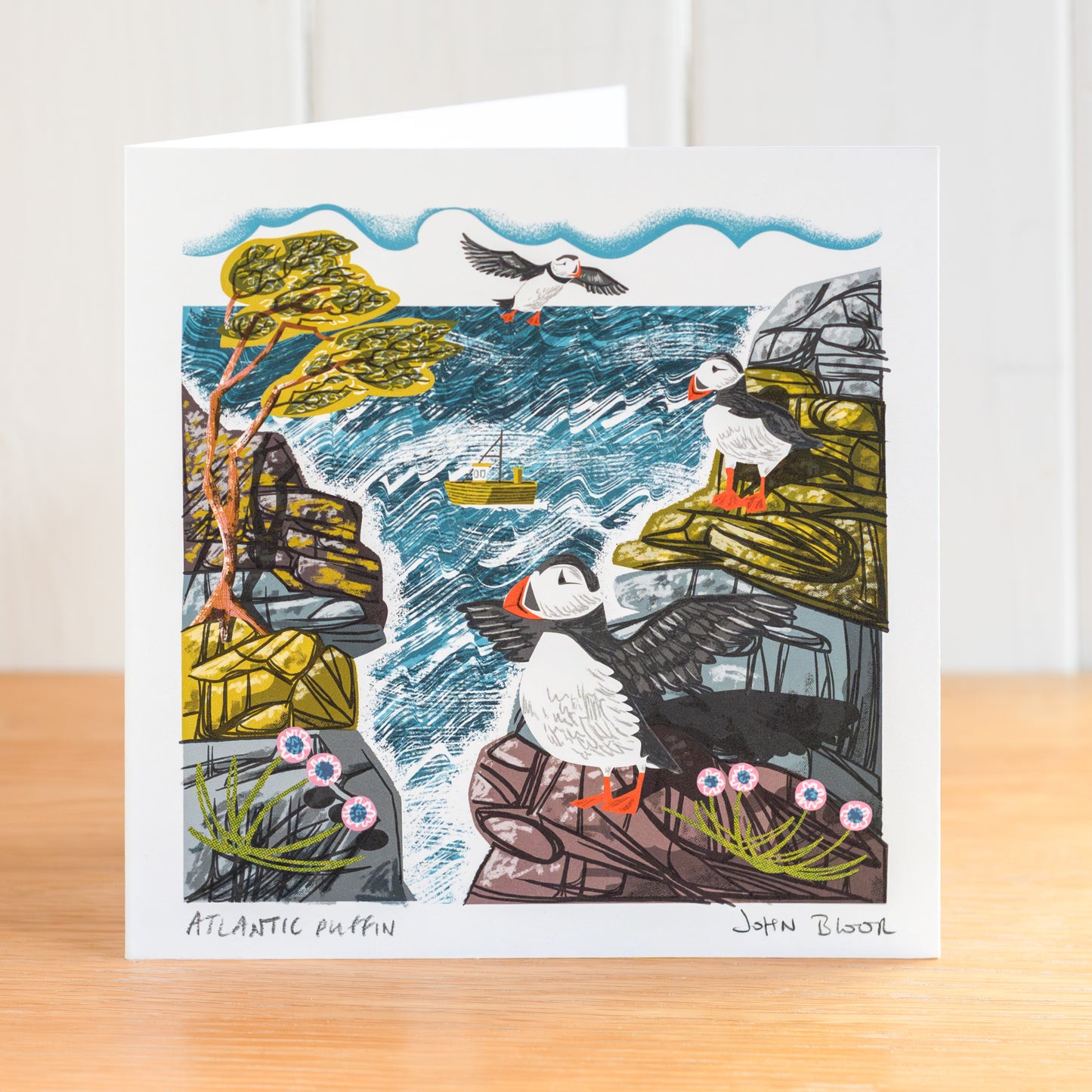 Carte de vœux « Mevagissey Harbour », vierge à l'intérieur