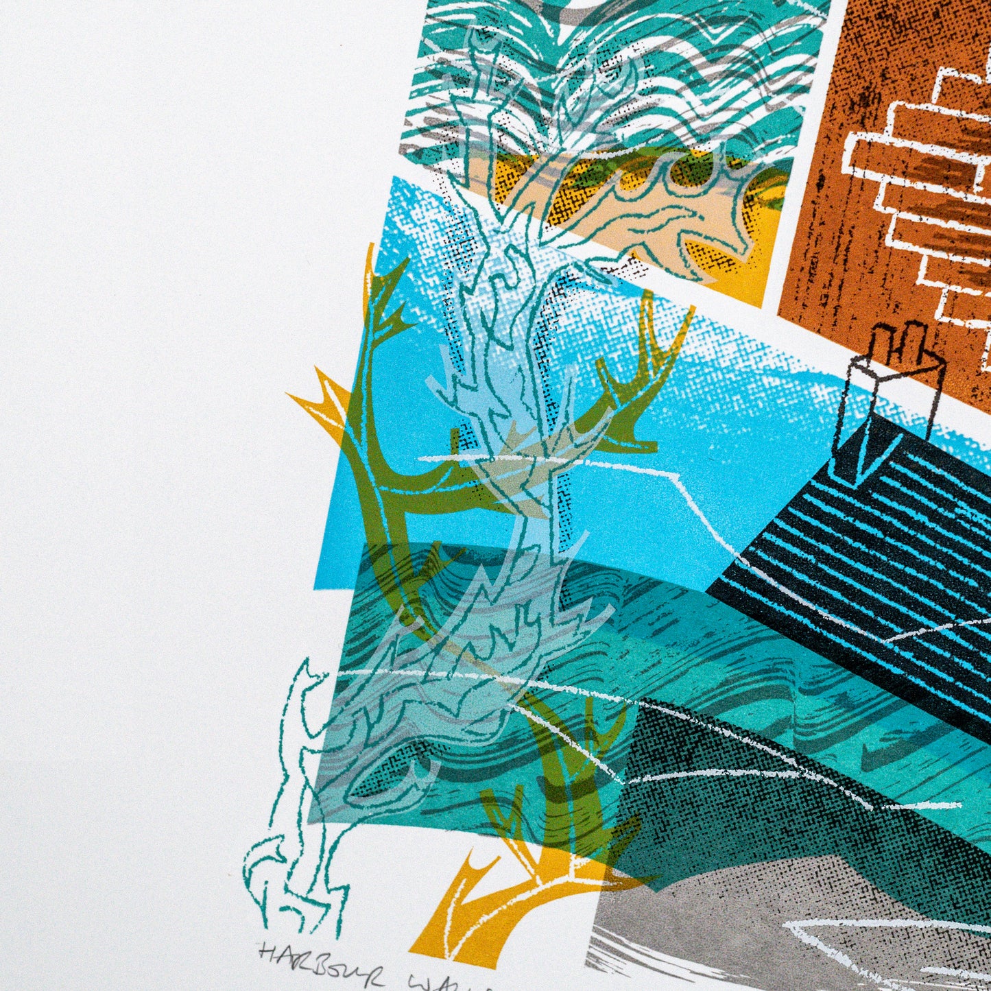 Harbour Walls twelve colour limited edition unframed screenprint