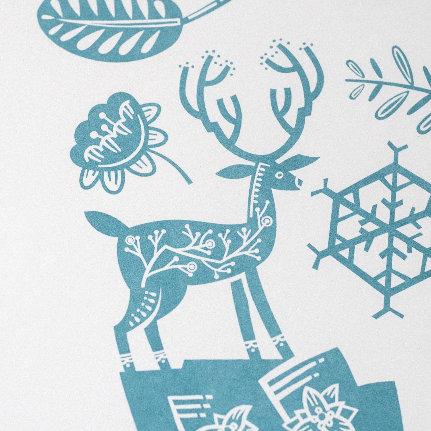 Scandi Forest hand printed unframed screenprint