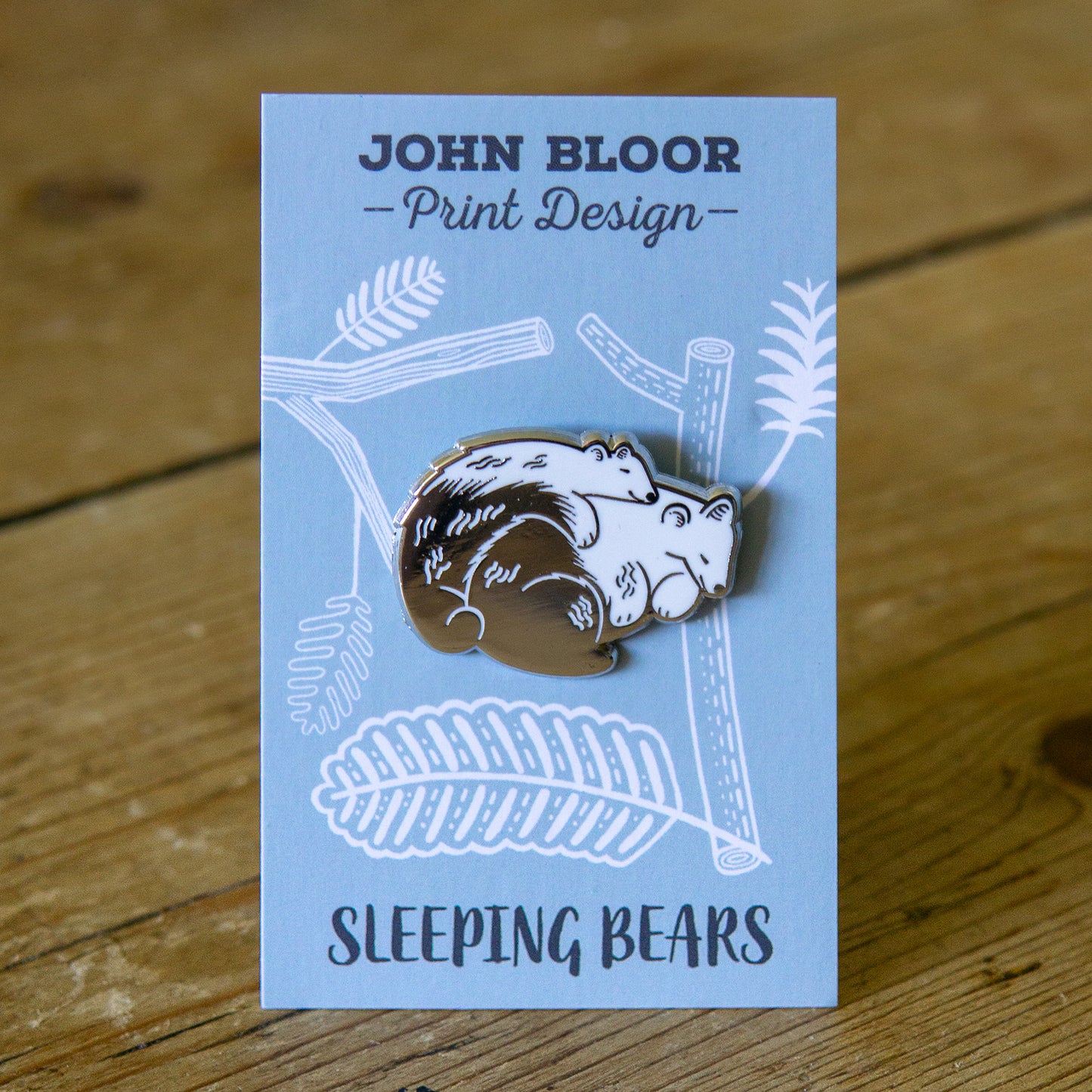 Épingle en émail dur Sleeping Bears, câlins, amour et amitié, câlin, ours, Saint-Valentin