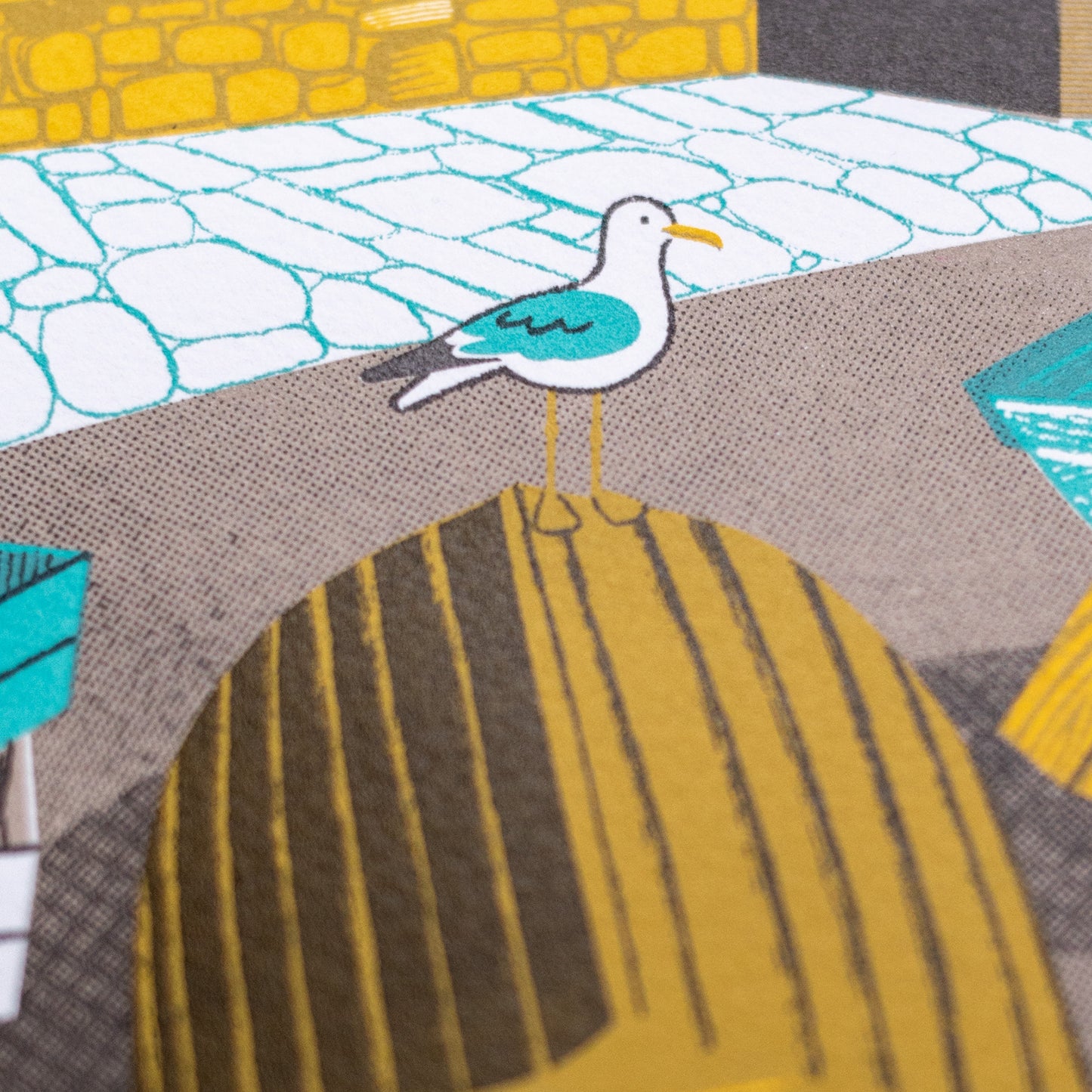 "The Boatyard" limited edition hand pulled unframed screenprint