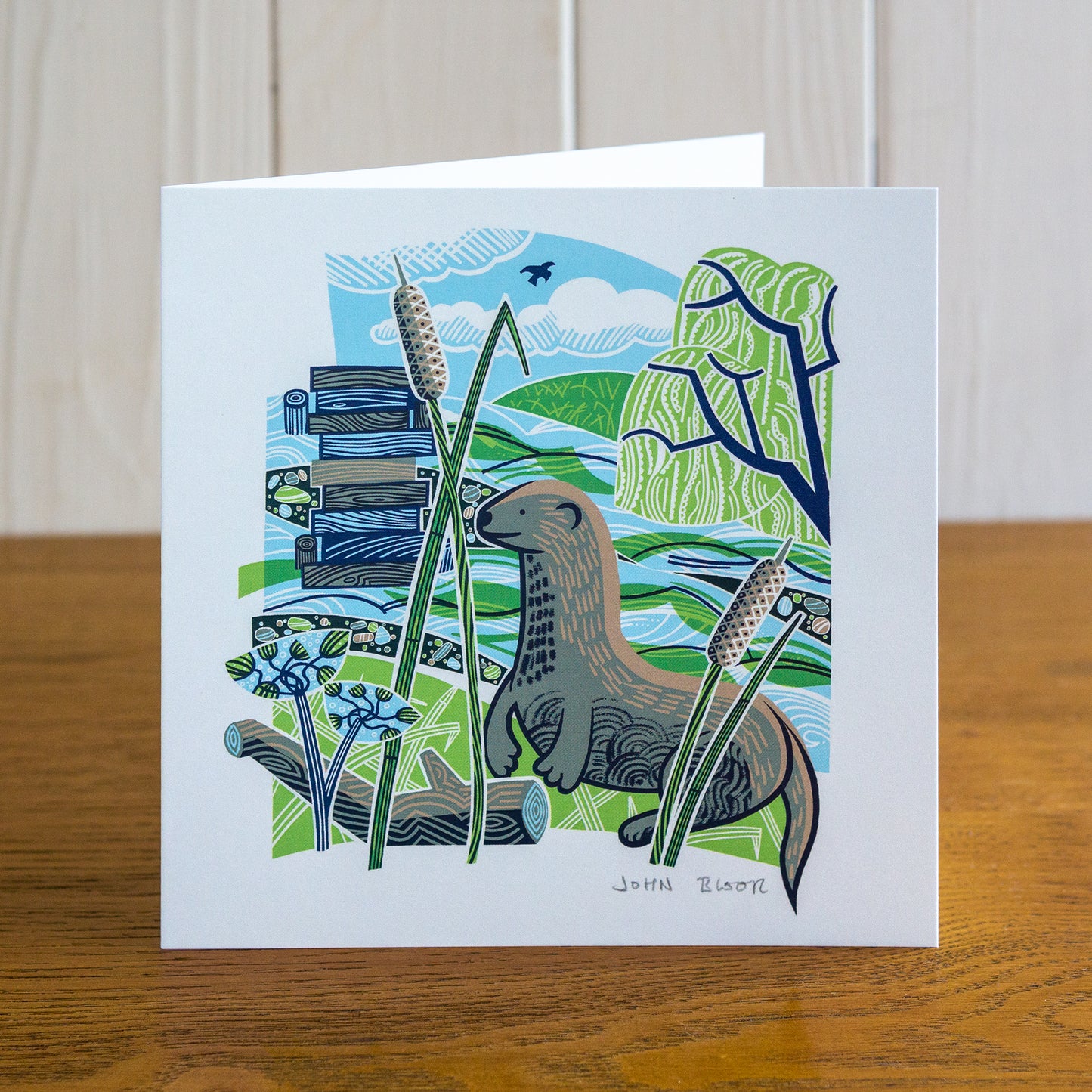 Majestic Animals Otter-Grußkarte, innen leer