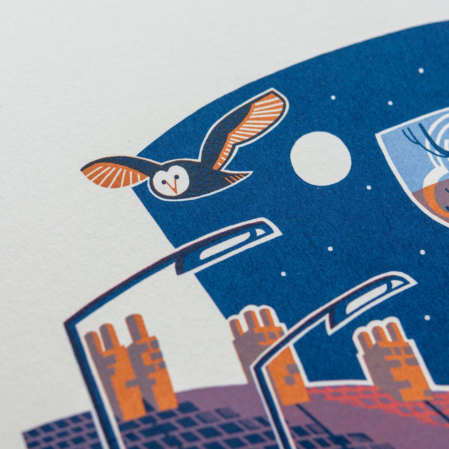 "Majestic Fox at Twilight" hand pulled unframed screenprint