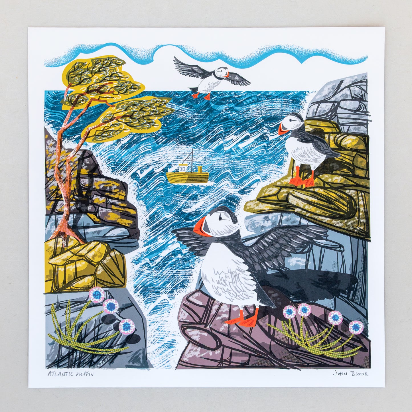 Atlantic Puffins, unframed digital print