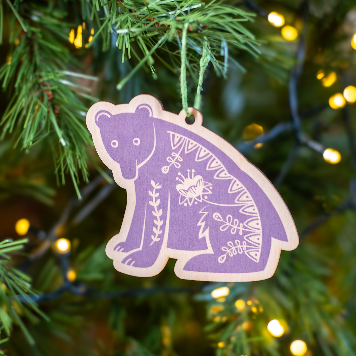 Scandi Forest Christmas tree decorations, set of six