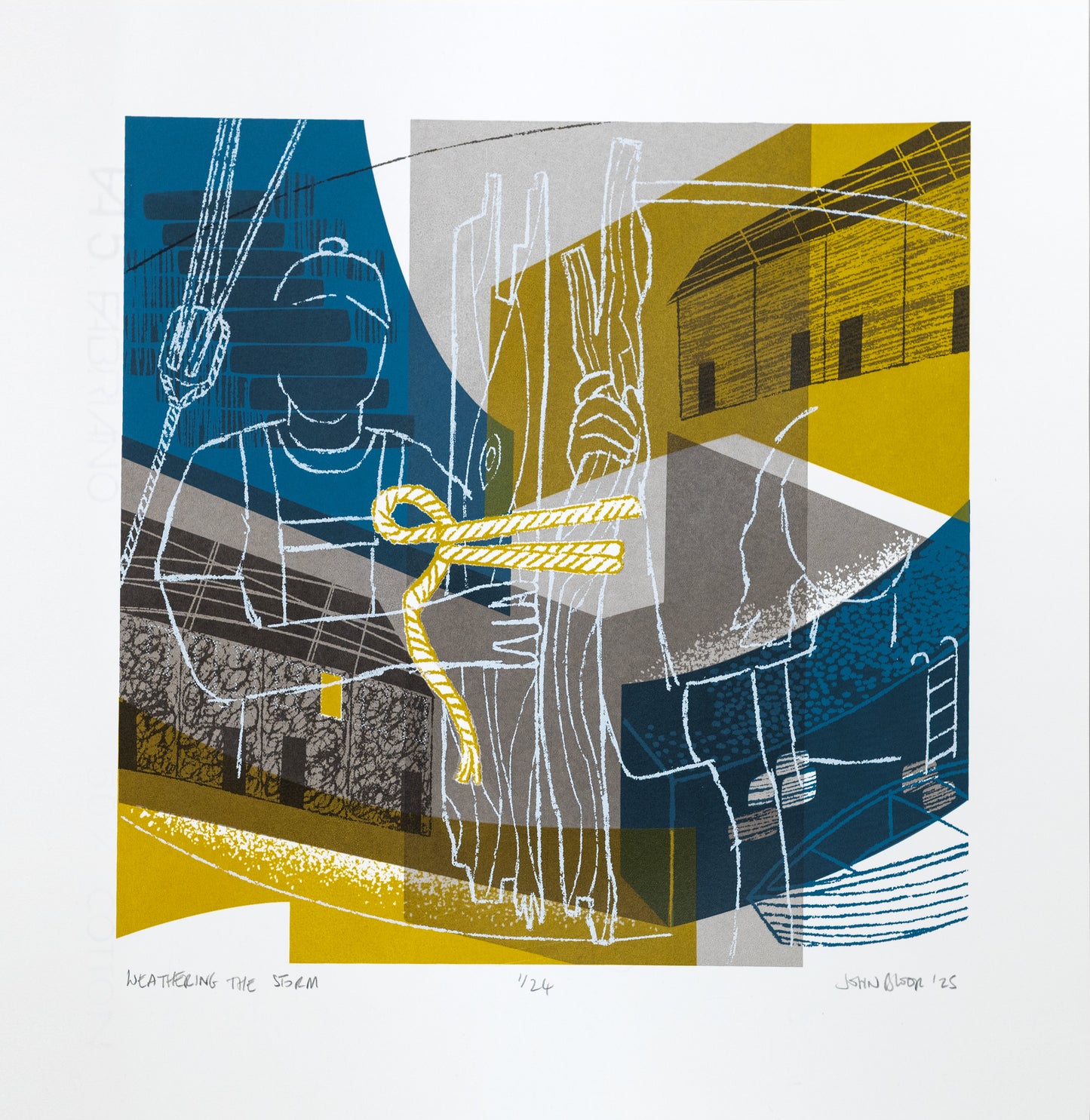 Weathering the Storm, hand pulled, limited edition unframed screenprint