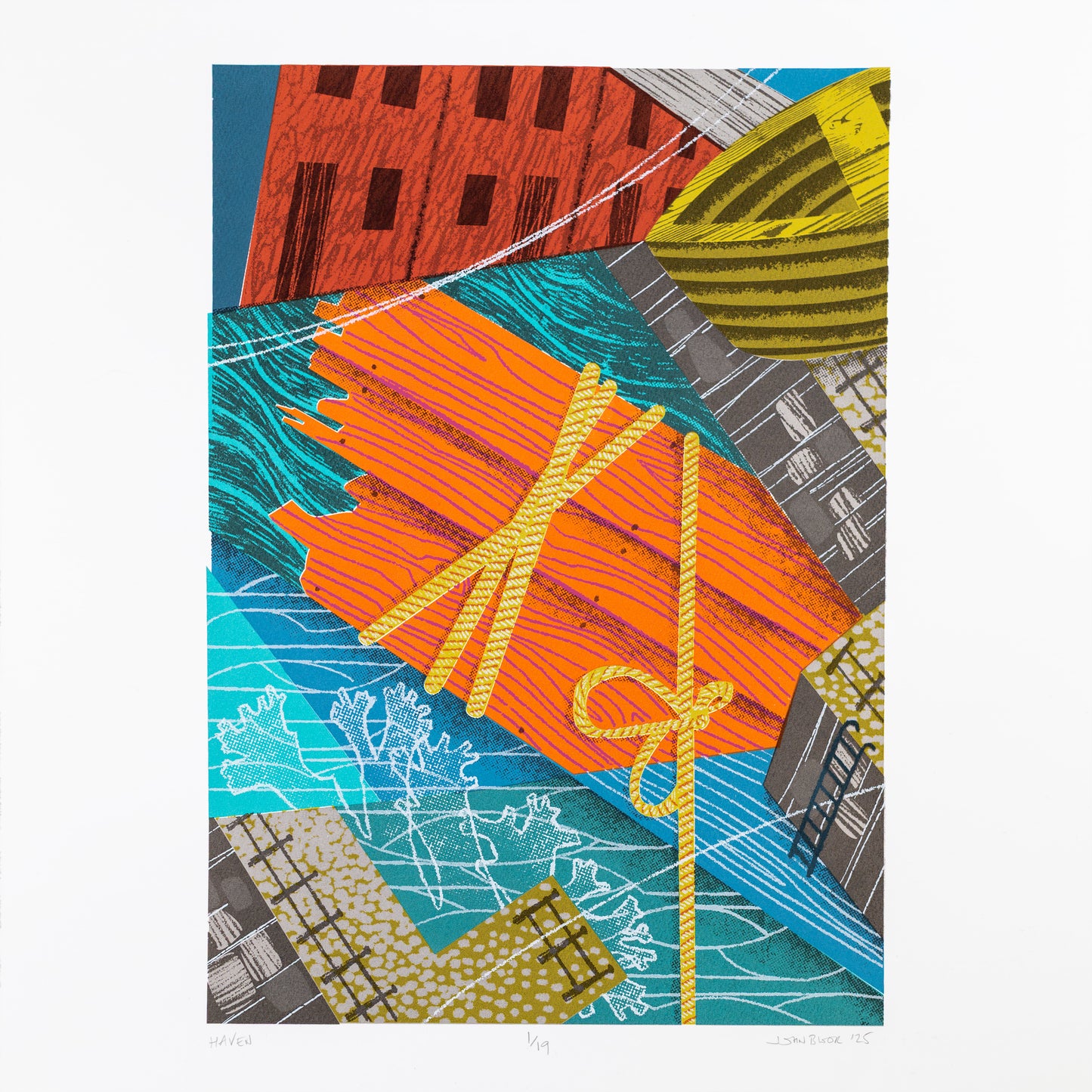 Haven, hand pulled, ten colour limited edition unframed screenprint
