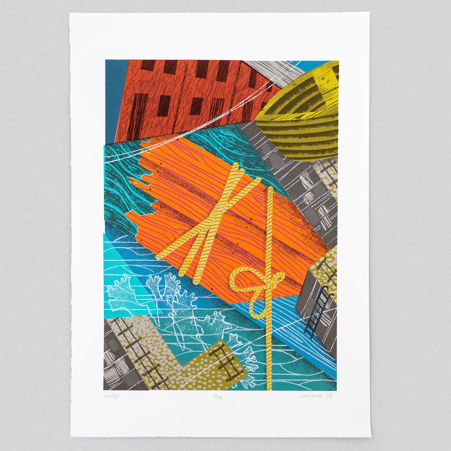 Haven, hand pulled, ten colour limited edition unframed screenprint