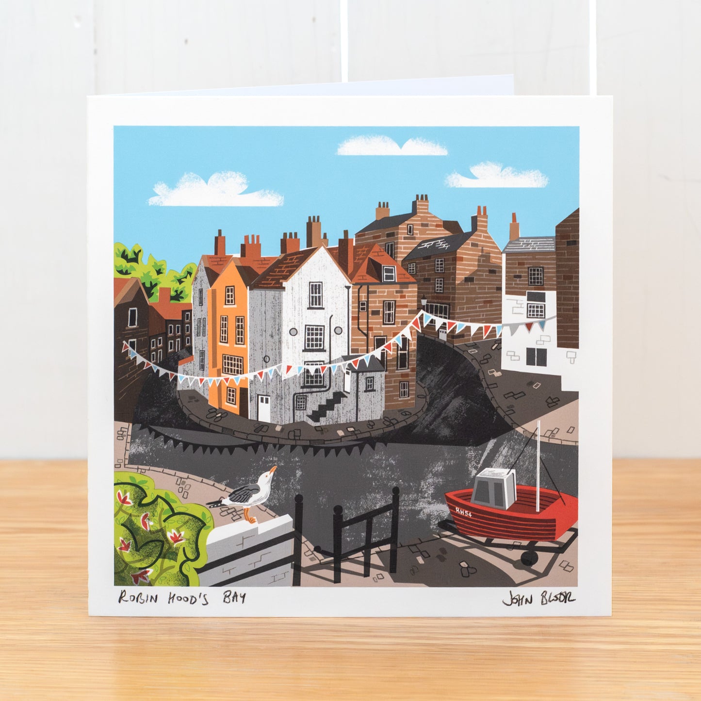 Robin Hood's Bay greetings card, blank inside