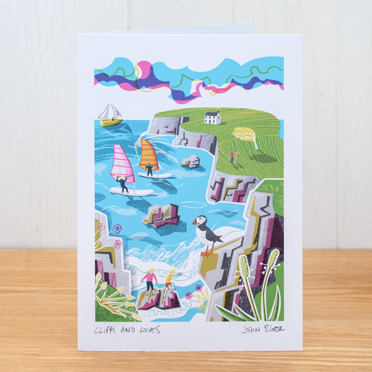 Cliffs and Coves greetings card, blank inside