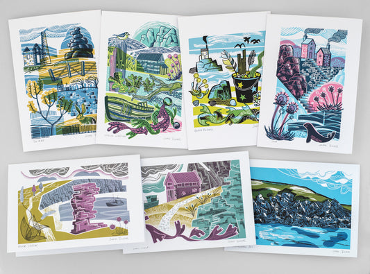 One each of the following cards:
Tin Mine
Seaside Garden
Beach Findings
Cove
Rock Stack
Boat House
Whitesands Bay