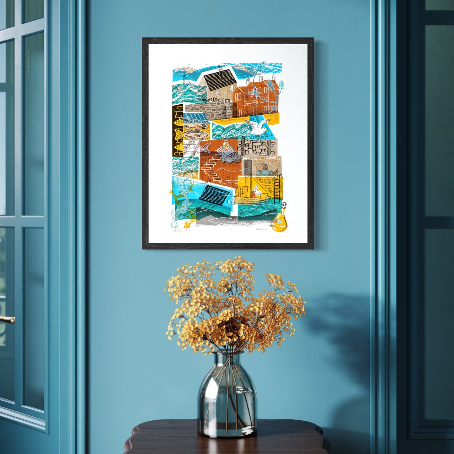 Harbour Walls twelve colour limited edition unframed screenprint