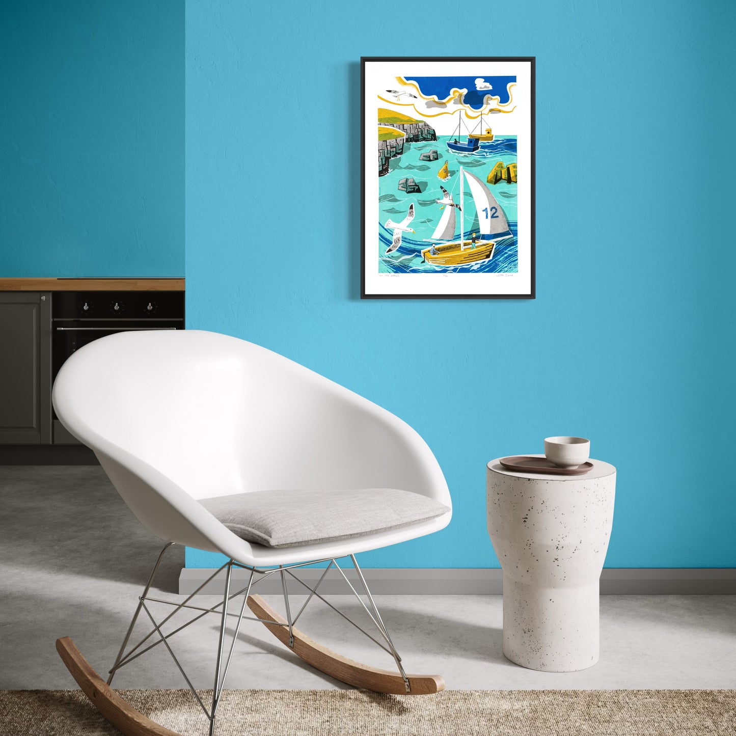 "On the Waves" six colour limited edition hand made unframed screenprint