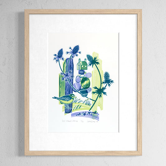 "Sea Holly House" unframed screenprint, limited edition