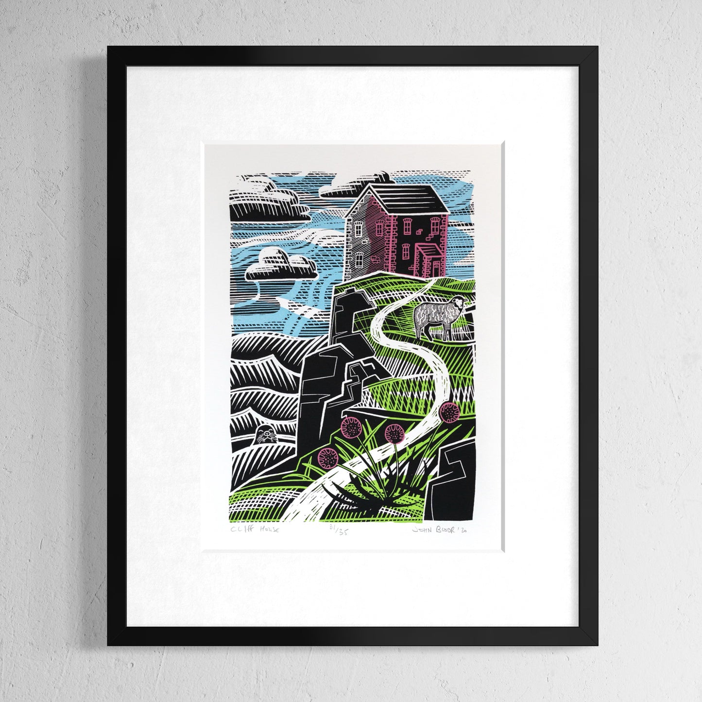 "Cliff House" unframed screenprint, limited edition
