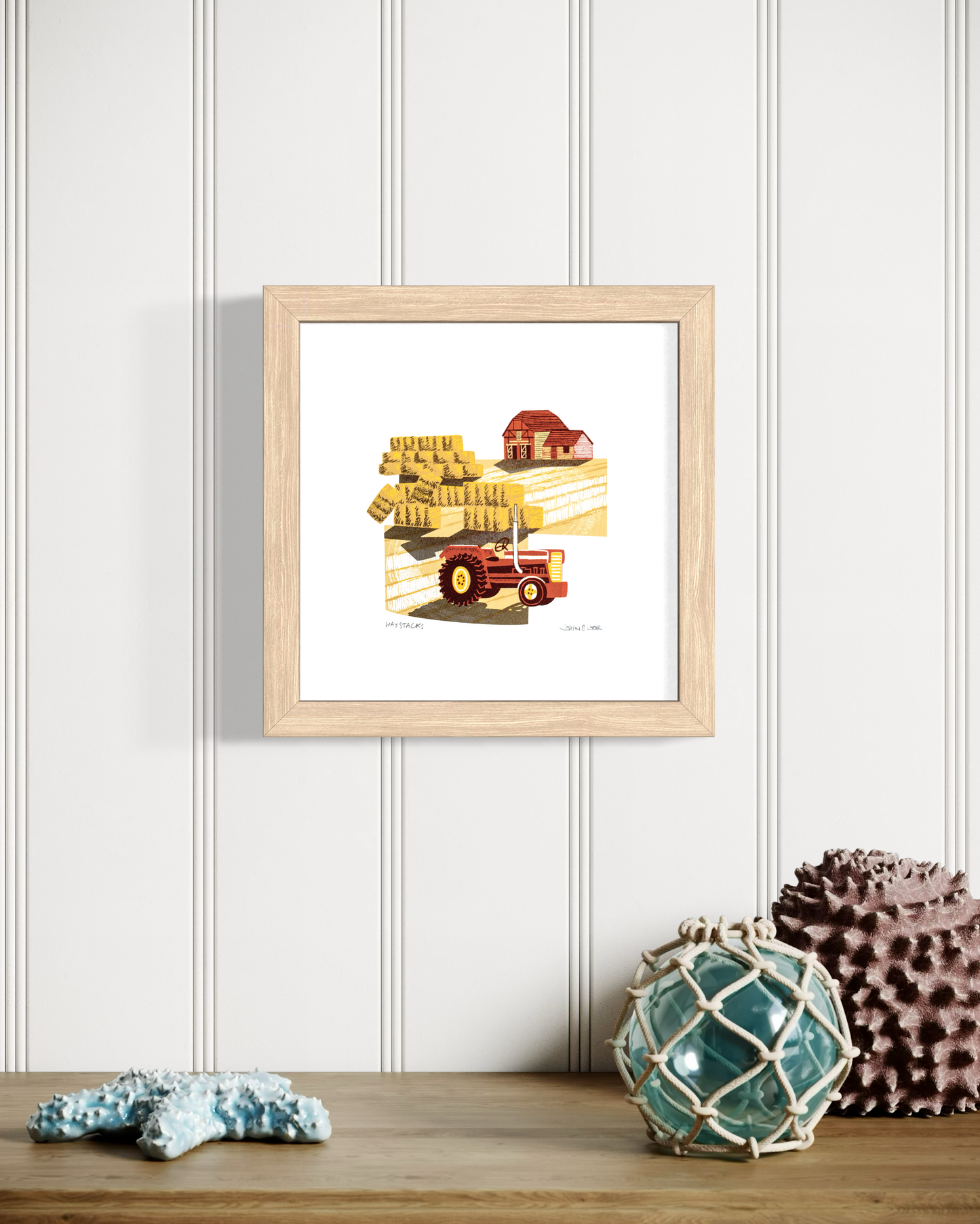 "Haystacks" hand pulled unframed screenprint