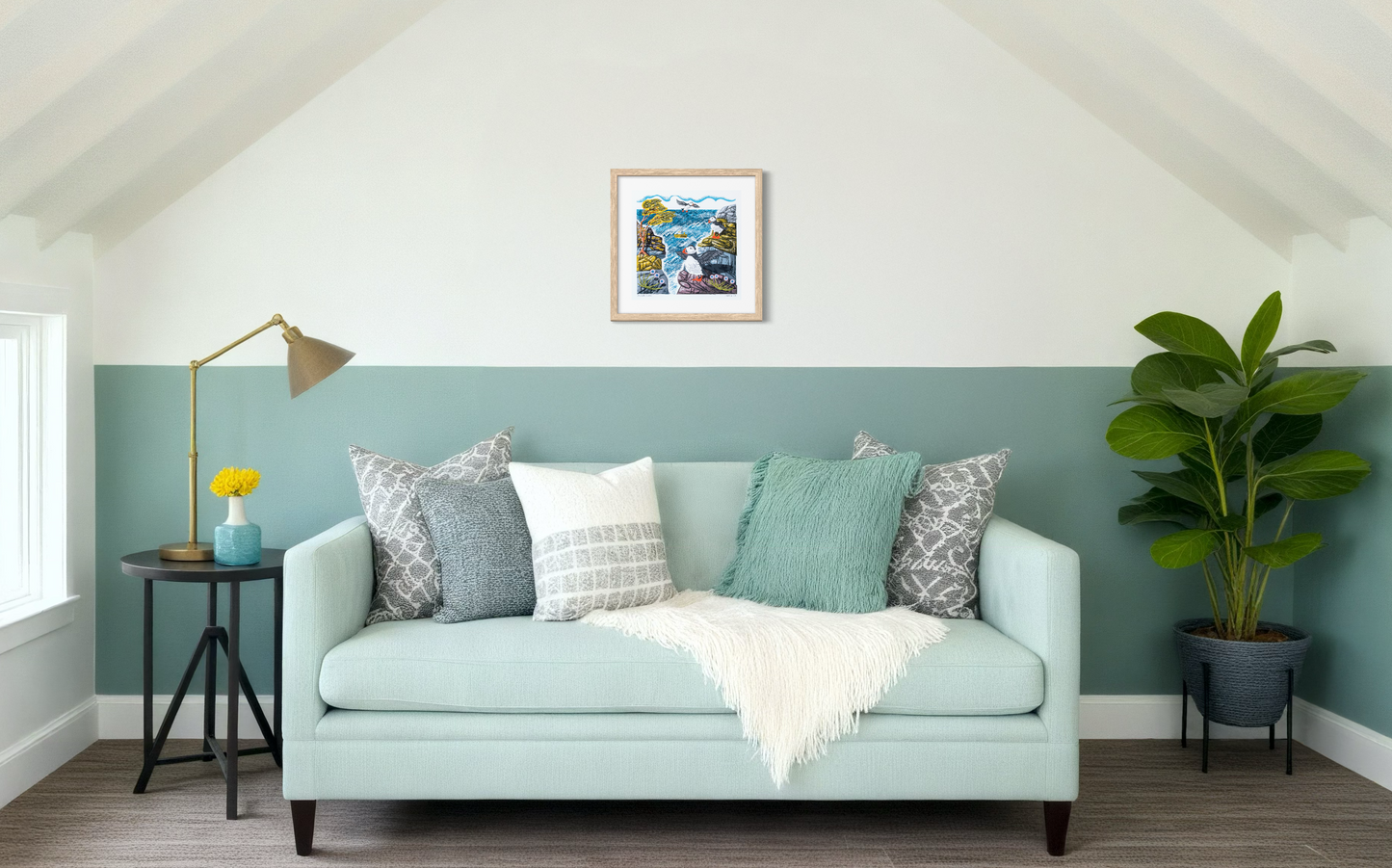 Atlantic Puffins, unframed digital print