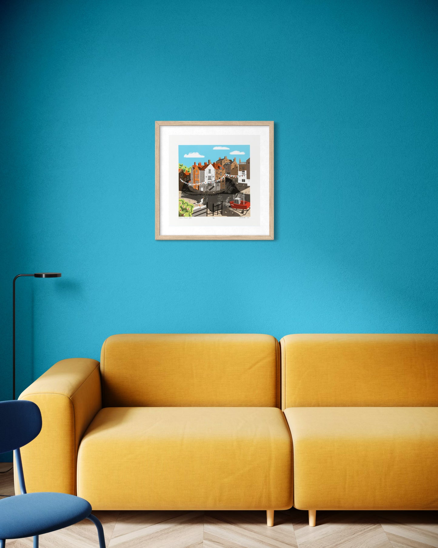 Robin Hood's Bay, Yorkshire, hand pulled, limited edition unframed screenprint