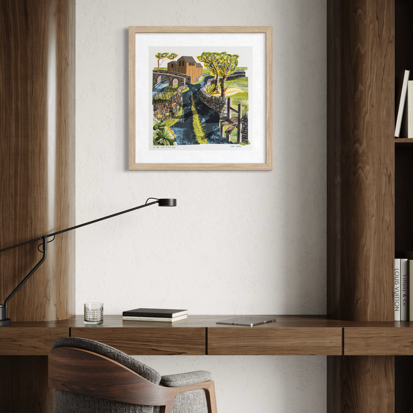 On the Way to the Mill, countryside, lane, unframed digital print
