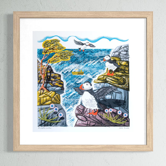 Atlantic Puffins, unframed digital print