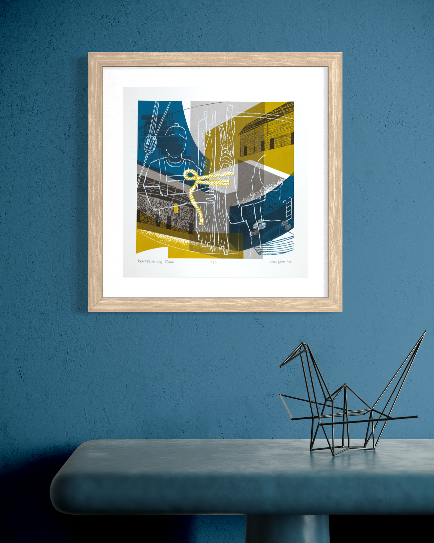 Weathering the Storm, hand pulled, limited edition unframed screenprint