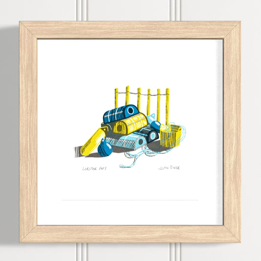 "Lobster Pots" hand pulled unframed screenprint