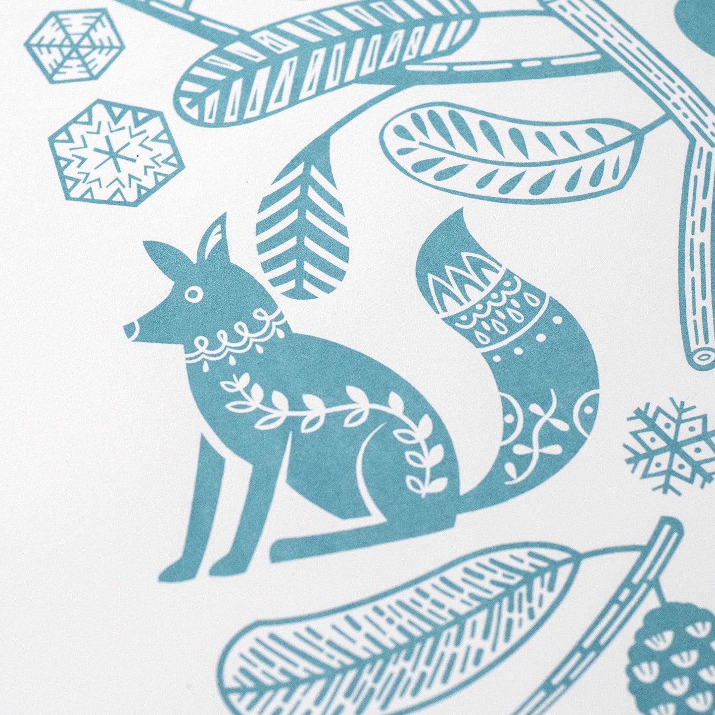 Scandi Forest hand printed unframed screenprint