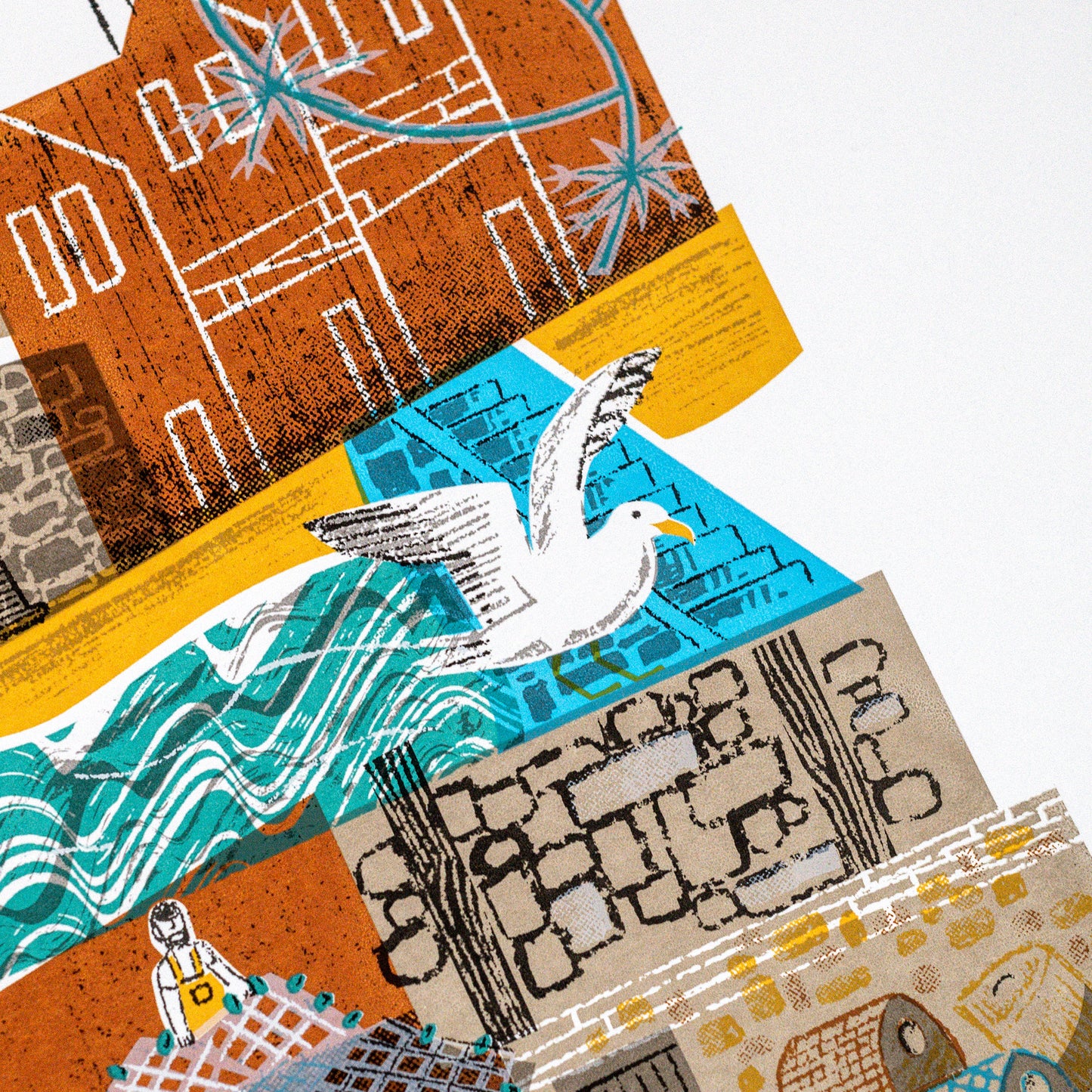 Harbour Walls twelve colour limited edition unframed screenprint