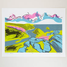 Load image into Gallery viewer, Boscastle Harbour limited edition hand pulled screen print
