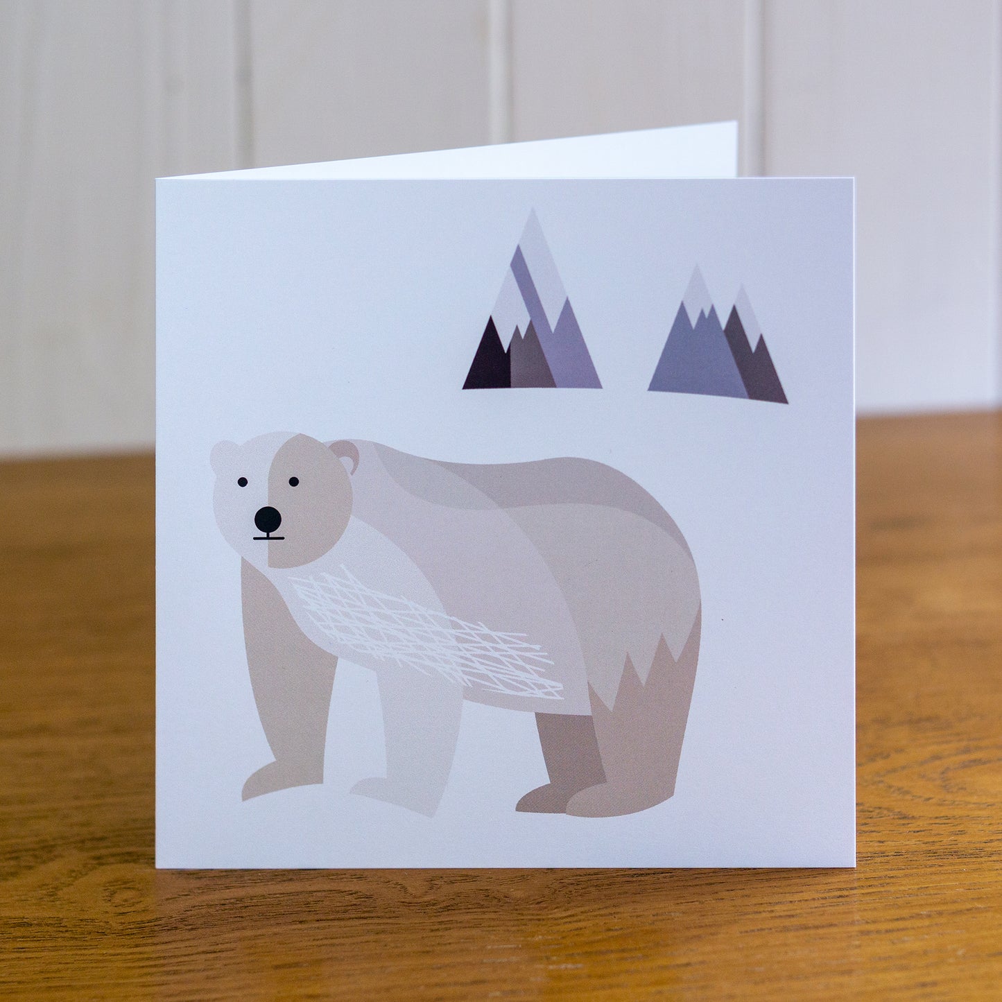 Eisbär-Weihnachtskarte, Winterkarte, innen leer 