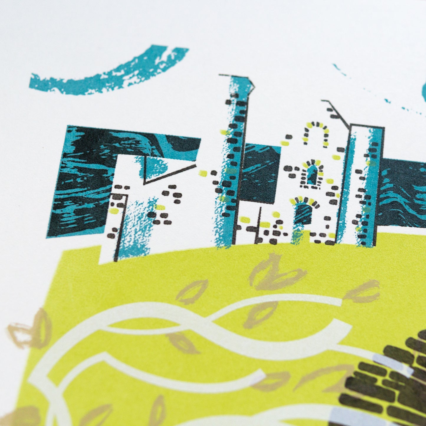 "Along the Coastal Path" limited edition hand pulled unframed screenprint