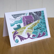 Load image into Gallery viewer, &quot;Boat House&quot; greetings card, blank inside

