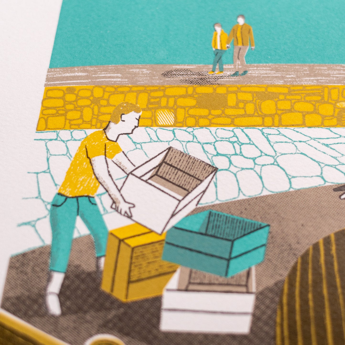 "The Boatyard" limited edition hand pulled unframed screenprint