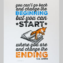 Load image into Gallery viewer, &quot;Change The Ending&quot; C.S. Lewis quotation screen print
