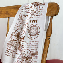 Load image into Gallery viewer, Coffee lovers tea towel

