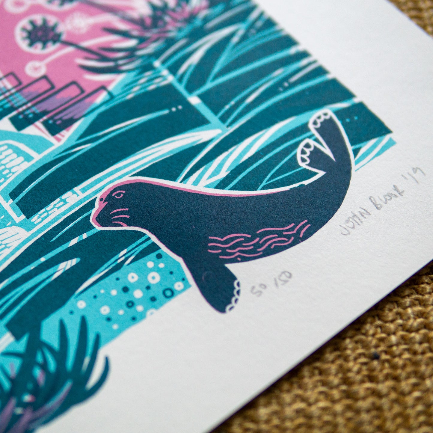 "Cove" unframed screenprint, limited edition