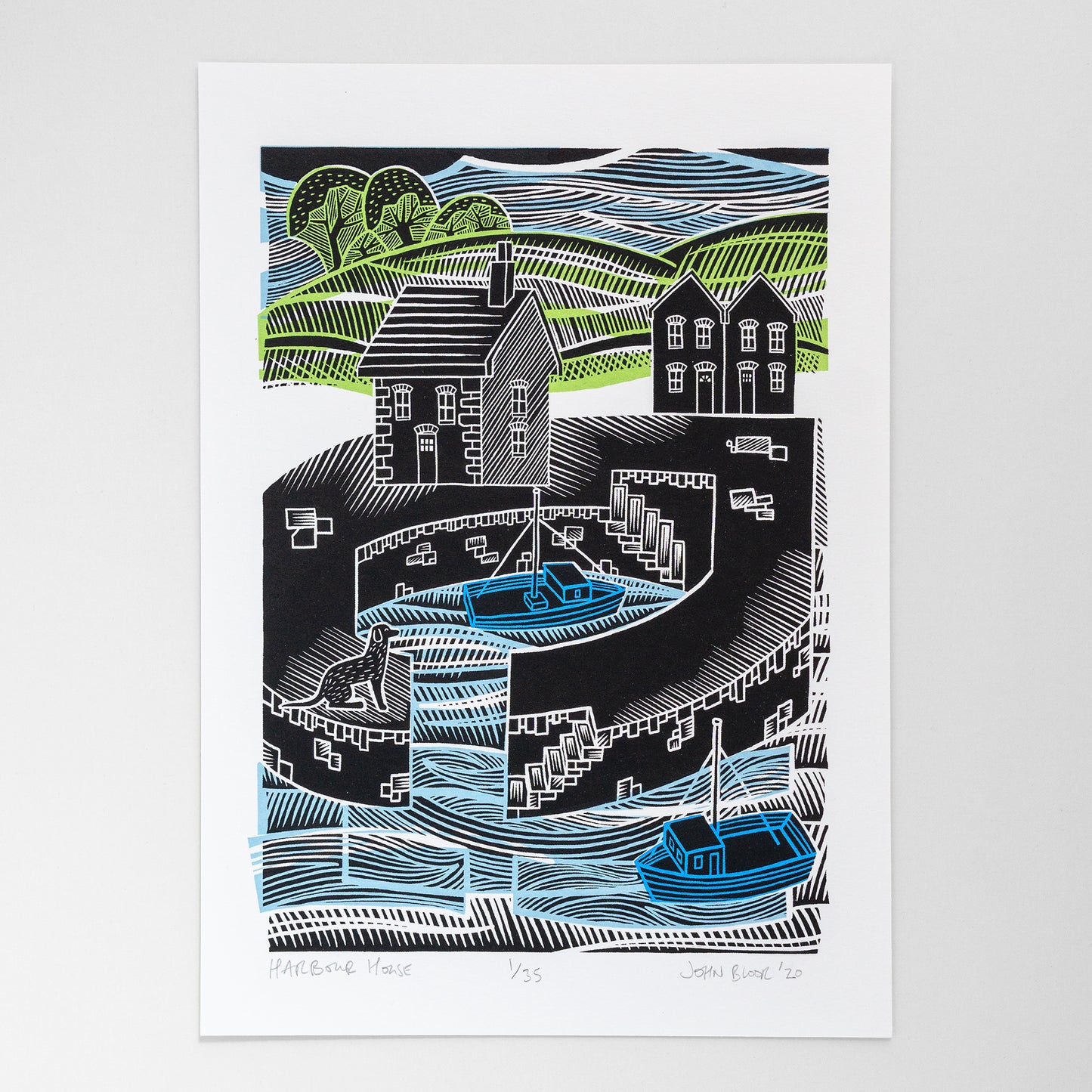 "Harbour House" unframed screenprint, limited edition