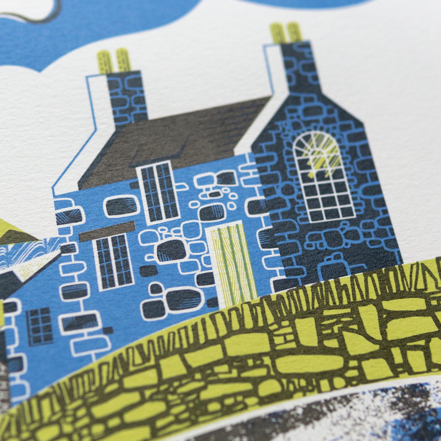 "Harbour Lane" limited edition unframed screenprint, hand printed