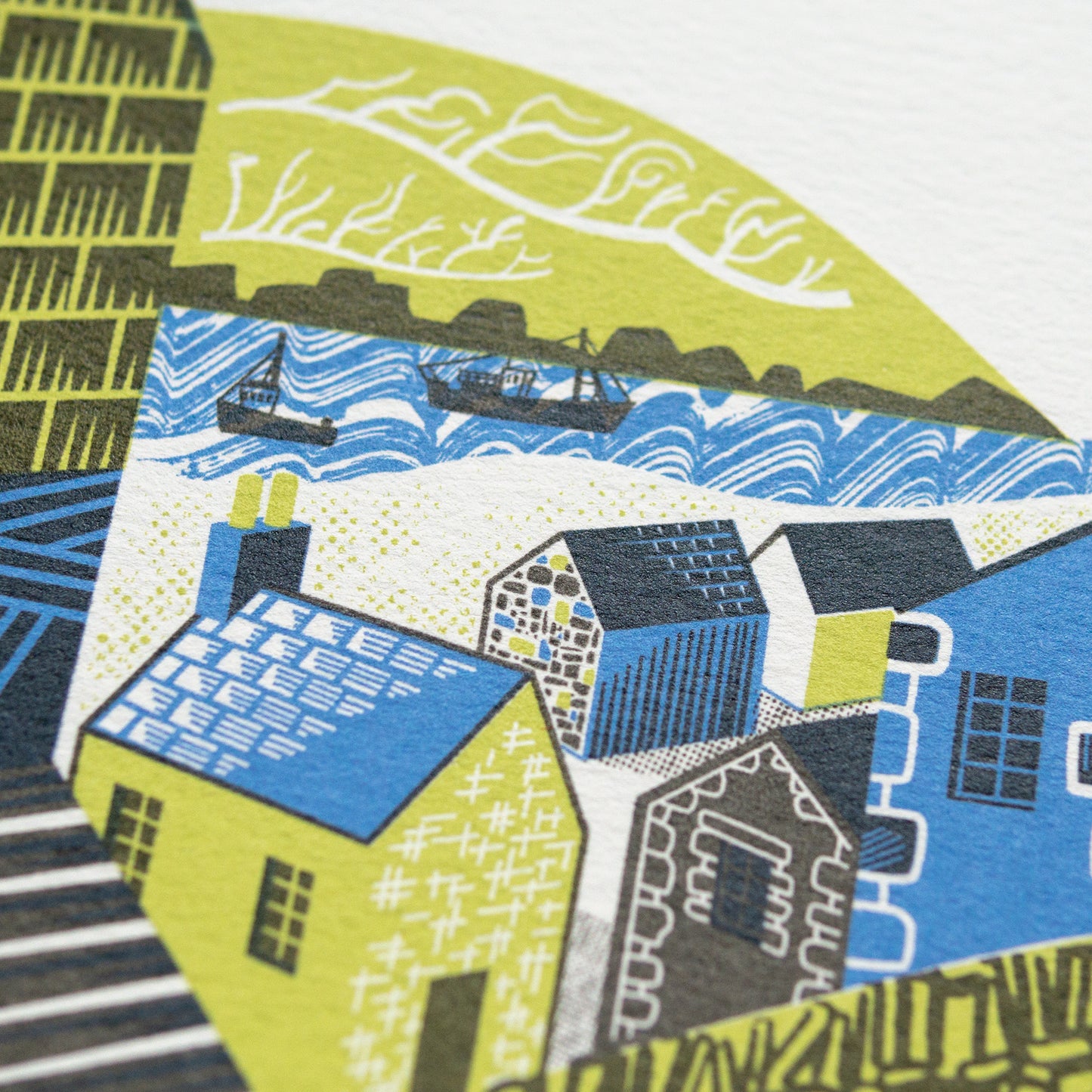"Harbour Lane" limited edition unframed screenprint, hand printed