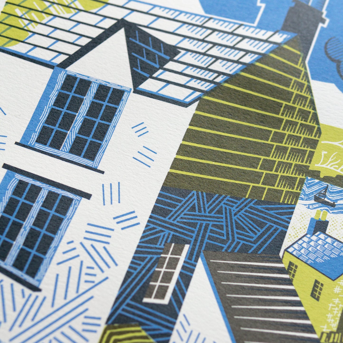 "Harbour Lane" limited edition unframed screenprint, hand printed