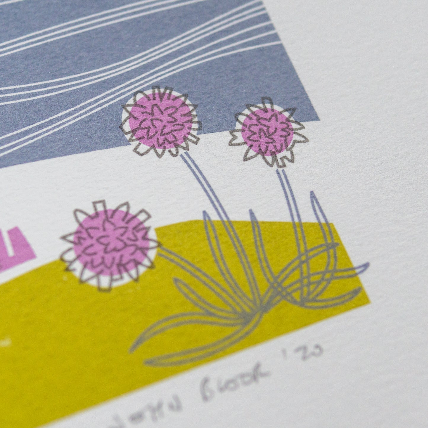 "Rock Stack" limited edition unframed screenprint, Tintagel, Cornwall