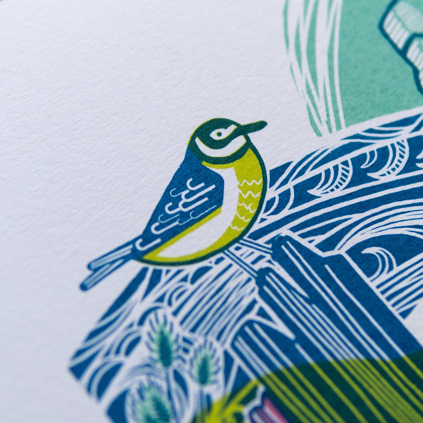 "Seaside Garden" unframed screenprint, limited edition